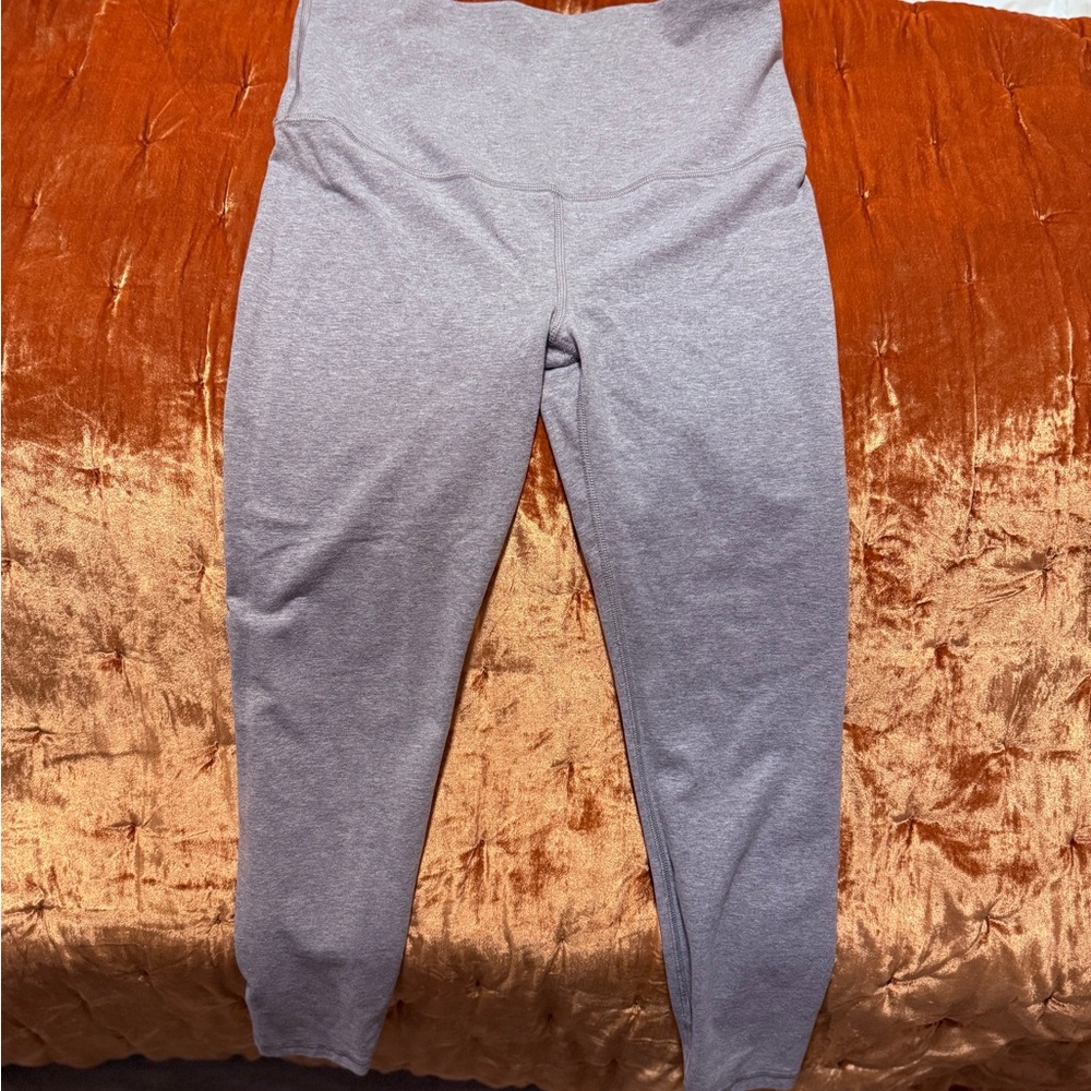Gray Maternity High-Waisted Leggings